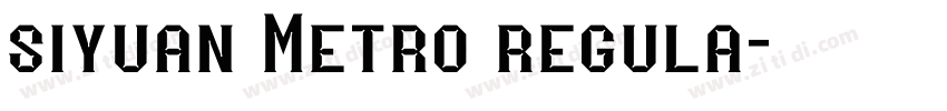 siyuan Metro regula字体转换